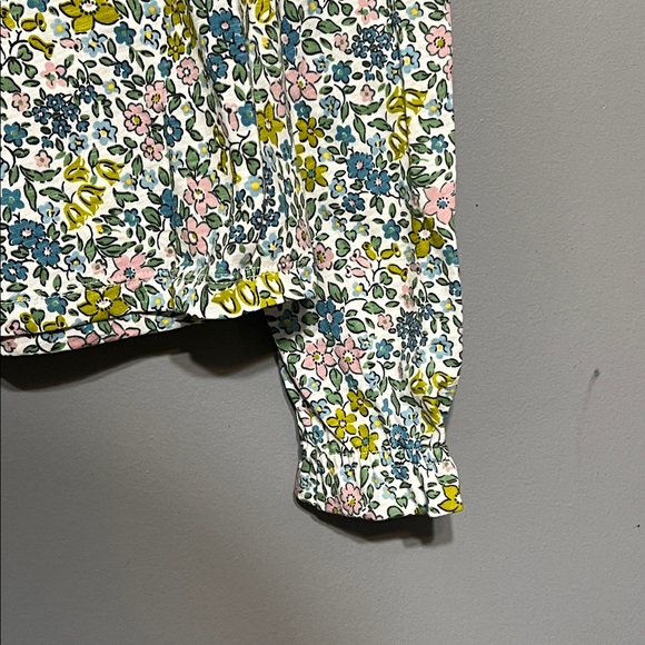 Mini Boden Ditsy Floral Long Sleeve Top Multi Color Size 10-11Y Lace Pan Collar - Picture 3 of 7
